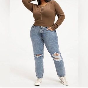 Good American 14 / 32 Good Classic acid wash jeans